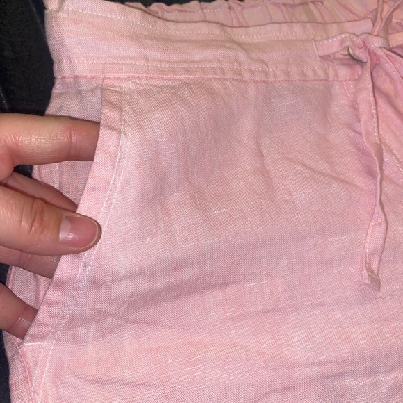 NWOT Tommy Bahama Pink 100% Linen Drawstring Shorts Womens XS Relax Summer Beach - Picture 5 of 9